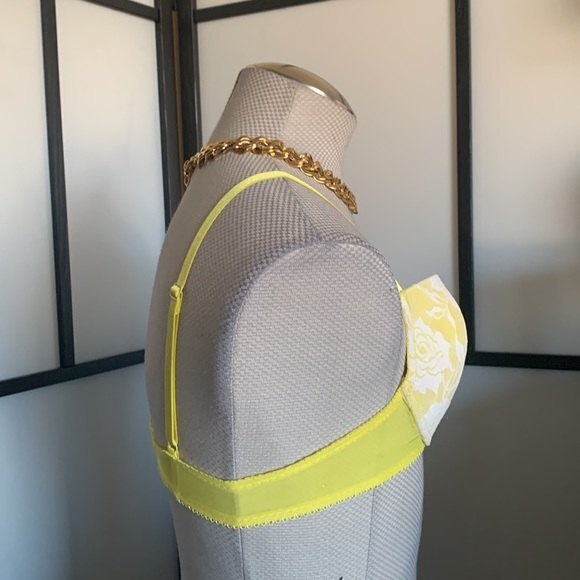 36C Women's Signature Lace Push-Up Yellow Adjustable Bra Y2K Feminine Casual - Picture 6 of 14